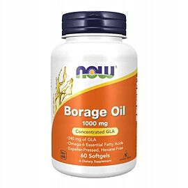 Now Foods Borage Oil 1000mg, Olej z Ogórecznika, kapsułki 60 szt.