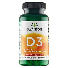 Swanson Witamina D3 400IU, kapsułki 250 szt.
