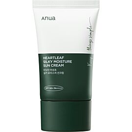 Anua Heartleaf Silky Moisture Sun Cream, Crema solare per il viso, SPF 50+ PA++++