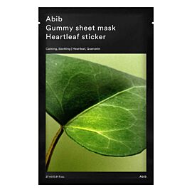 Abib Gummy Sheet Mask Heartleaf Sticker Maschera in Tessuto 27 ml