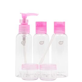 Life Travel Set da Viaggio 6 pz Rosa