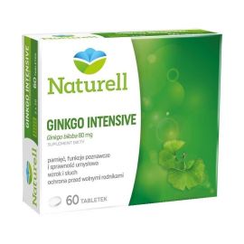 Naturell Ginko Intensive, Wyciąg z liści miłorzębu japońskiego, Tabletki