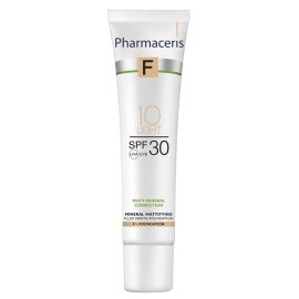 Pharmaceris F Fondotinta Minerale Dermocosmetico Opacizzante SPF 30, 10 Light