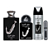 Lattafa Ishq Al Shuyukh Silver zestaw prezentowy męski, woda perfumowana 100 ml, woda perfumowan 20 ml, dezodorant perfumowany 200ml