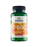 Swanson Witamina C 500 mg + Dzika Róża Kapsułki