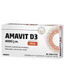 Amavit D3 Max 4000 j.m., Tabletki ulegające rozpadowi w jamie ustnej, 60 sztuk