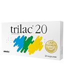 Trilac, Suplement diety zawierający żywe kultury bakterii, 20 kapsułek