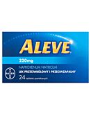 Aleve 220 mg, Lek przeciwbólolwy i przeciwzapalny, 24 Tabletki