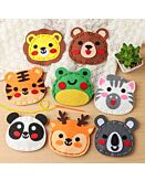 ZWIERZĘTA ZOO  - filcowy zestaw do szycia DIY zawieszki - 8 elementów