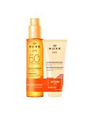 Nuxe Sun Zestaw (Olejek do opalania SPF50 150ml + Balsam po opalaniu 100ml)