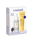 Caudalie Vinoperfect & Suncare Set: siero anti-macchie + crema protettiva SPF 50+