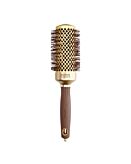 Olivia Garden Expert Blowout Shine Szczotka do modelowania Wavy Bristles Gold & Brown, 45 mm