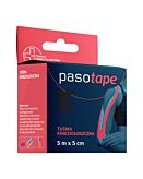 Pasotape Taśma kinezjologiczna 5 cm x 5 cm Czarna