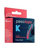 Pasotape Taśma kinezjologiczna 5 cm x 5 cm Niebieska