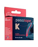 Pasotape Taśma kinezjologiczna 5 cm x 5 cm Cielista