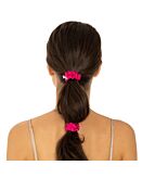 Cat & Cat Set di Due Elastici di Seta per Capelli, Magenta 2 pz