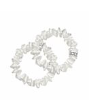 Cat & Cat Set di Due Elastici per Capelli in Seta, Pure Nature 2 pz