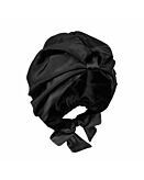 Cat&Cat Turbante di Seta Legato Maxi Comfort, Nero