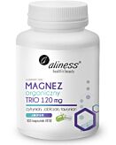 Aliness Magnez Organiczny Trio-120 mg Cytrynian, Jabłczan, Taurynian 100 kapsułek