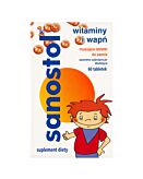 Sanostol Witaminy i Wapń, 60 Tabletek musujących do ssania 