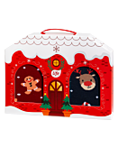 Life Confezione da 2 Calzini in Casetta per Natale