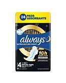 Always Ultra Secure Night Quattro Pack Taglia 4 24 pz
