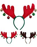 Koopman Fascia per capelli - corna di renna, campanelli, mix 2 colori