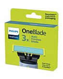 Philips One Blade QP235/50 Lame di ricambio per rasoio Anti-Friction, 3 pezzi.