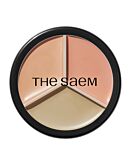 The Saem Cover Perfection Triple Pot, 01 Correct Beige Correttore