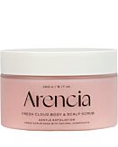 Arencia Fresh Cloud Scrub French, Esfoliante per il corpo e cuoio capelluto, Lavanda e Pera