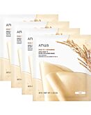 Anua Rice 70 Glow Collagen Mask, Maschere idrogel rassodanti con collagene e acqua di riso, 4x38g