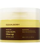 Eqqualberry Collagen Glow Up Gel, Dischetti per il viso con gel al collagene, 60 pezzi