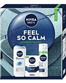 Nivea Set Feel So Calm: SG 250 ml + Schiuma da barba 200 ml + Balsamo A/S 100 ml