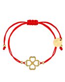 By Dziubeka Bracciale in Corda con Quadrifoglio