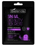 Bielenda Snail Beauty Secrets Nawilżająco-odbudowująca czarna maska w płacie