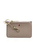 Batycki Mini Portafoglio per Carte e Chiavi, Pelle Pitone Toupe