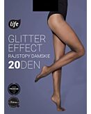 Life Collant donna Glitter Effect 20 den nero argento taglia 3 blu navy