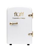 Fluff Frigorifero Cosmetico con Logo Dorato Bianco