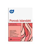 Life Porost islandzki tabletki do ssania o smaku truskawkowym, 36 szt.