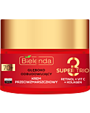 Bielenda Super Trio (Retinolo + Vit C + Collagene) Crema Antirughe 70+ Giorno/Notte 50 ml