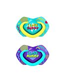 Canpol Babies Ciucci in Silicone Neon Love Simmetrici 18M+ Blu 2 pz