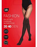 Life Collant da donna motivo Alberi di Natale, taglia 4 nero/nero