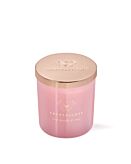 Crystallove Candela di Soia con Quarzo Rosa e Rosa