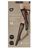 Life Gambaletti Donna con Motivo a Pois 15 Den Taglia Unica Nero