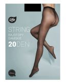 Life Rajstopy damskie String 20 Den Rozm.4 Nero