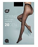 Life Rajstopy damskie String 20 Den Rozm.2 Nero