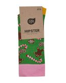 Life Skarpetki Hipster Wzór Pierniczki Zielone Rozm. 43-46