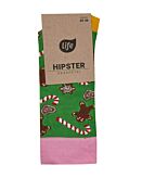 Life Skarpetki Hipster Wzór Pierniczki Zielone Rozm. 39-42