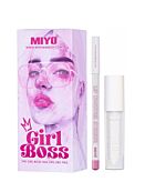 Miyo Zestaw Kosmetyków Girl Boss, Konturówka + Błyszczyk 