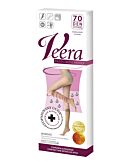 Veera Gambaletti a compressione 70 DEN Punta aperta, Colore Soleil, Taglia 1/2